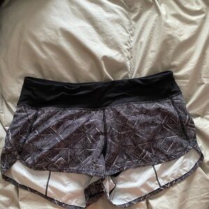 Lulu Black and Gray Women's Shorts